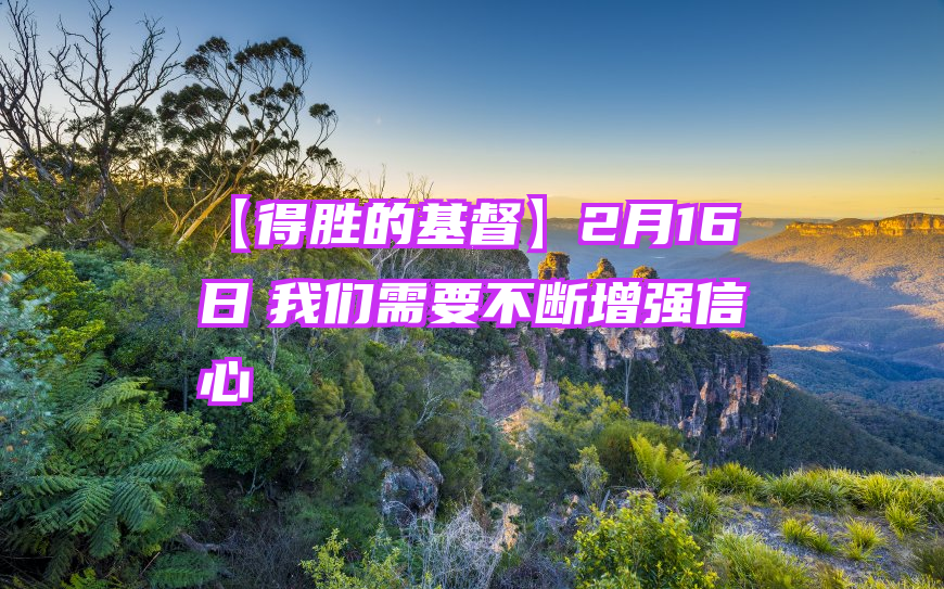 【得胜的基督】2月16日　我们需要不断增强信心